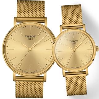 【TISSOT 天梭 官方授權】Everytime 經典對錶 手錶(T1434103302100+T1432103302100)