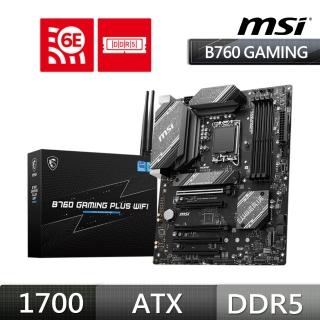 【MSI 微星】B760 GAMING PLUS WIFI DDR5 主機板