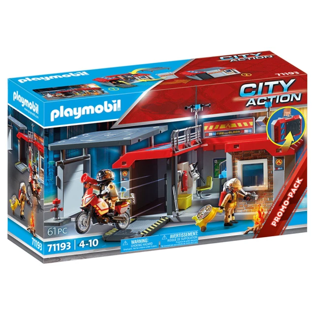 playmobil 摩比積木 City Action 帶著走消防局(摩比人)