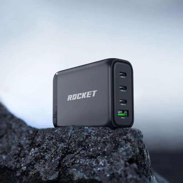【Rocket Power】R4 快充四孔充電器 130W GaN PD(iPhone15/MacBook筆電PD/Switch)