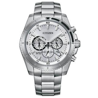 【CITIZEN 星辰】潮流達人時尚計時男錶-銀/44mm(AN8200-50A)