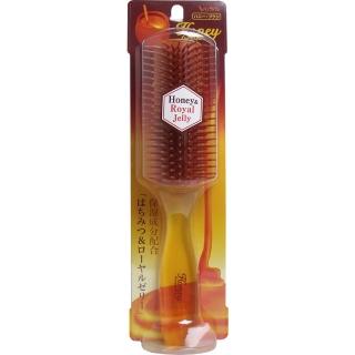 【COMBO!】日本製極緻滋養光澤保蜂蜜與蜂王乳強化版頭皮按摩護髮魔髮梳 專業防打結(吹髮9行齒梳子)