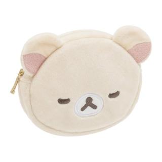 【San-X】拉拉熊 懶懶熊 基礎風系列 絨毛造型收納包 牛奶熊(Rilakkuma)