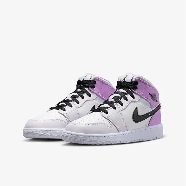 NIKE 耐吉】AIR JORDAN 1 MID Barely Grape GS 粉紫女鞋大童(DQ8423