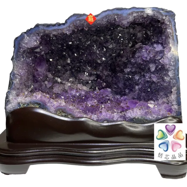 【恬芯晶品】巴西土型紫鈦紫晶洞7.4KG新居財位擺設MA30(紫水晶洞開運水晶招財招貴人開業財位晶洞)