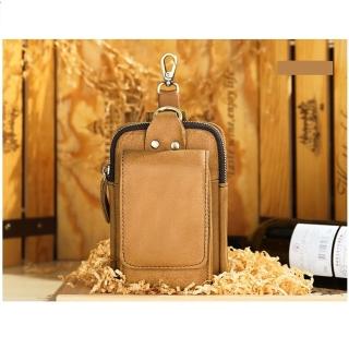 【米蘭精品】現貨+預購 真皮腰包側揹包真皮革隨身包(復古休閒牛皮腿包男包包2色74et1)