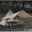 【May Shop】印第安金字塔帳篷3-4人野營折疊天幕防風雨抗紫外線露營帳(大前庭遮陽帳)