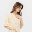 【La Felino 羅絲美】溫柔懷抱100%純棉半開釦短袖洋裝睡衣(18401)