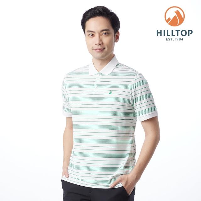 【Hilltop 山頂鳥】條紋ZISOFIT POLO衫 男款 綠｜PS14XMK6ECMW