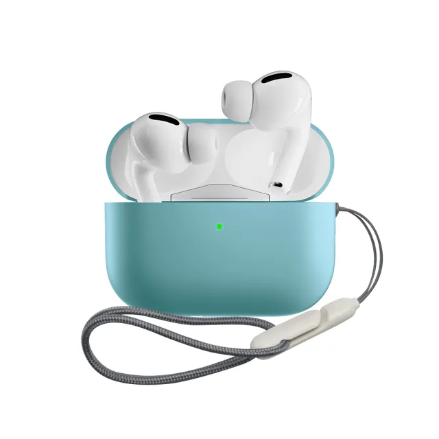 【YOMIX 優迷】AirPods Pro 2/Pro藍牙耳機液態矽膠抗汙防撞保護套(防丟繩)