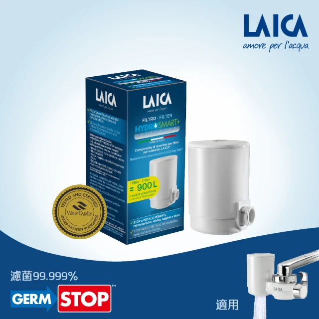 【LAICA 萊卡】龍頭式淨水器濾芯_內含1支濾芯(義大利原裝進口)