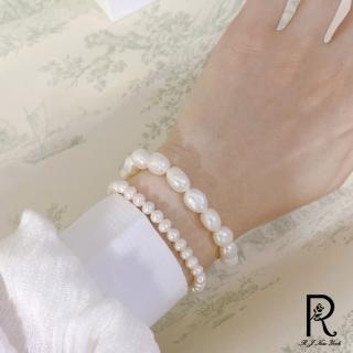 【RJ New York】溫潤純色巴洛克天然淡水珍珠手鍊(2款可選)
