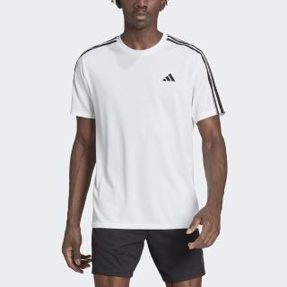 【adidas 愛迪達】TR-ES Base 3s T 男 短袖 上衣 T恤 亞洲版 運動 訓練 吸濕 排汗 白(IB8151)