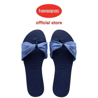 【havaianas 哈瓦仕】平底涼鞋 女鞋 拖鞋 You St Tropez Basic 藍 4146086-0555W(哈瓦士)