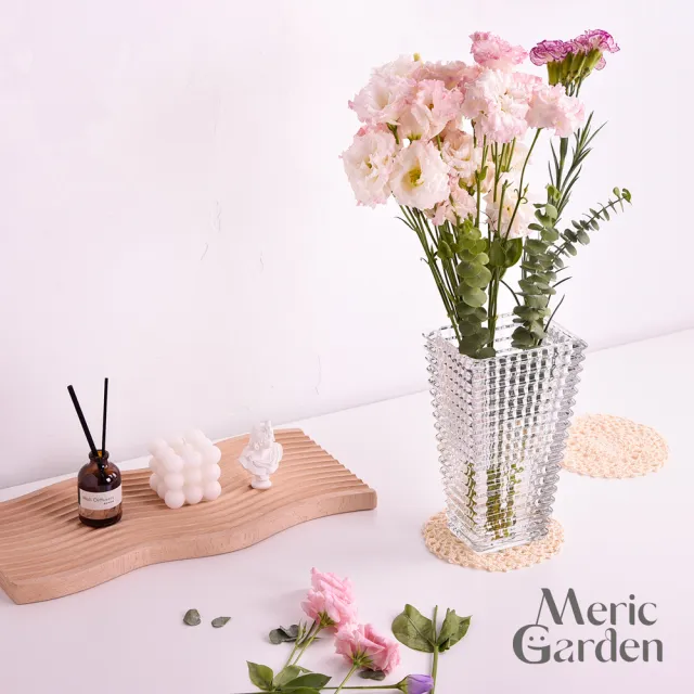 【Meric Garden】歐式輕奢璀璨透明水晶花瓶/裝飾花器/桌面擺飾(花藝花器 插花裝飾品 造型花瓶 藝術品)