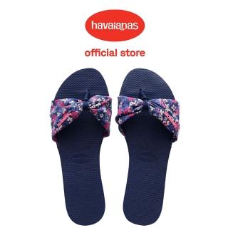 【havaianas 哈瓦仕】平底涼鞋 女鞋 拖鞋 碎花 You St Tropez Print 藍 4148246-0555W(哈瓦士)