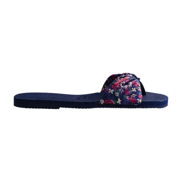 【havaianas 哈瓦仕】平底涼鞋 女鞋 拖鞋 碎花 You St Tropez Print 藍 4148246-0555W(哈瓦士)