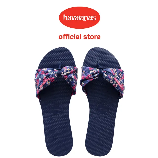 【havaianas 哈瓦仕】平底涼鞋 女鞋 拖鞋 碎花 You St Tropez Print 藍 4148246-0555W(哈瓦士)