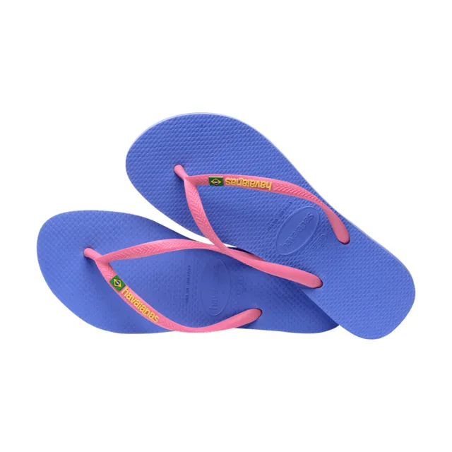 【havaianas 哈瓦仕】拖鞋女鞋 夾腳拖 國旗 Slim Brasil 藍色 4140713-3562U(哈瓦士)