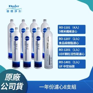 【Buder 普德】DC-1604R四道式過濾器一年份濾心組(RO-1101、RO-1207、RO-1201、RO-1401)