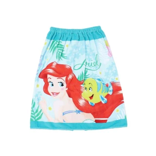 【Marushin 丸真】迪士尼 小美人魚 可圍式兒童浴巾 S 60*110cm 海洋世界