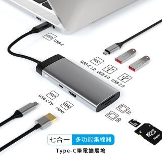 【Nil】Type-C HUB 七合一多功能擴充套件塢 PD充電 USB-C轉換器 HDMI轉接器 USB3.0集線器