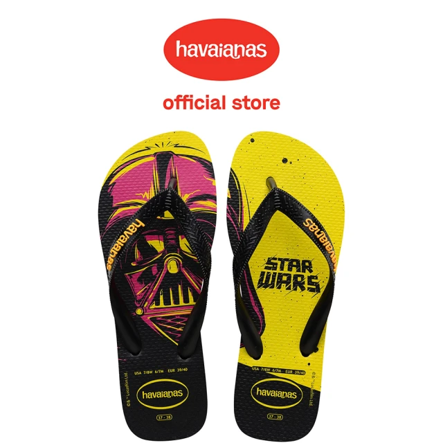 havaianas 哈瓦仕 拖鞋 男鞋 夾腳拖 星際大戰 黑武士 Star Wars 黑黃 4135185-2127M(哈瓦士)