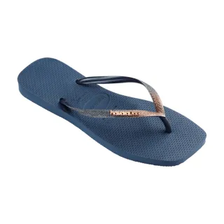 【havaianas 哈瓦仕】拖鞋 女鞋 夾腳拖 方形 漸層 Slim Square Glitter 藍 4148102-0089W(哈瓦士)