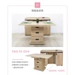 【IHouse】匠人 4尺二件式移動餐桌櫃/摺疊桌/餐櫃/餐桌(附插座)