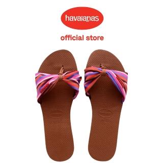 【havaianas 哈瓦仕】平底涼鞋 女鞋 拖鞋 碎花 You St Tropez Print 咖啡色 4148246-1976W(哈瓦士)