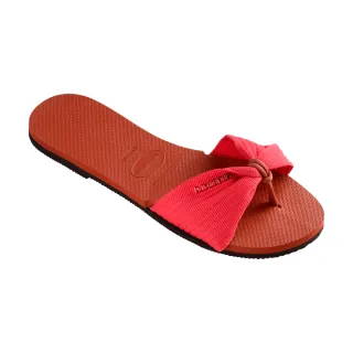 【havaianas 哈瓦仕】平底涼鞋 女鞋 拖鞋 You St Tropez Basic 橘桃 4146086-5647W(哈瓦士)