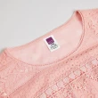 【ILEY 伊蕾】精緻甜美花朵蕾絲荷葉鬆緊上衣(粉色；M-XL；1222061871)