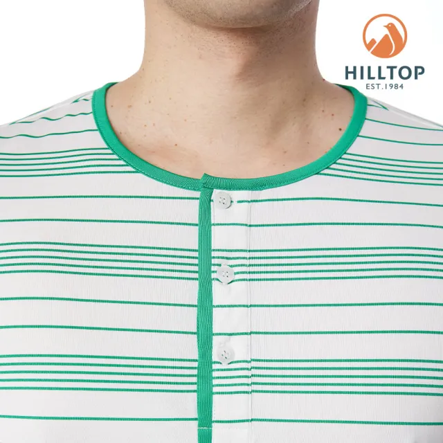 【Hilltop 山頂鳥】條紋ZISOFIT T恤 男款 綠｜PS04XMF4ECMW