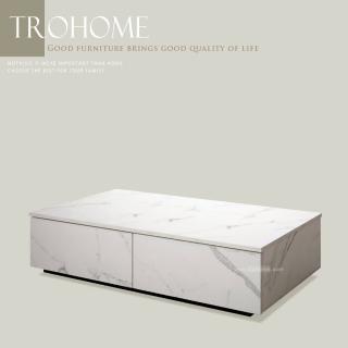 【Trohome 拓家設計傢俱】Ollie 奧利 質感石紋四抽造型大茶几