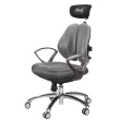 【GXG 吉加吉】雙軸枕 雙背工學椅 鋁腳/D字扶手(TW-2606 LUA4)