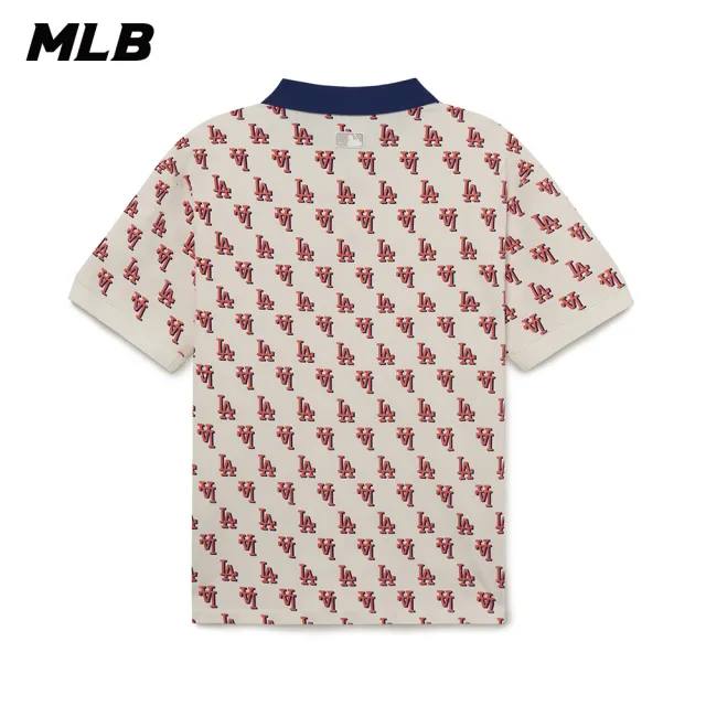 【MLB】女版短袖Polo衫 MONOGRAM系列 洛杉磯道奇隊(3FPQM0233-07CRS)