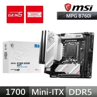 【MSI 微星】MPG B760I EDGE WIFI DDR5主機板