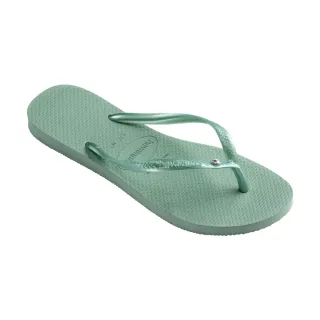 【havaianas 哈瓦仕】拖鞋 女鞋 夾腳拖 水鑽 Slim Crystal SW II 綠色 4145651-1809W(哈瓦士)