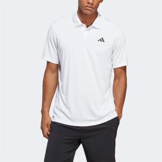 【adidas 愛迪達】Club Polo 男 短袖上衣 POLO衫 運動 網球 休閒 吸濕 排汗 亞洲版 白(HS3277)