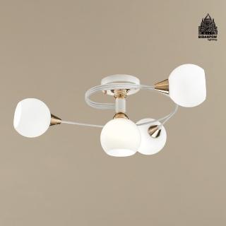 【必登堡】妃莉絲吊燈 象牙白 B573652(客廳燈/餐廳燈/邊幾燈/玄關/中島/吧檯/現代/簡約/設計款/北歐風)