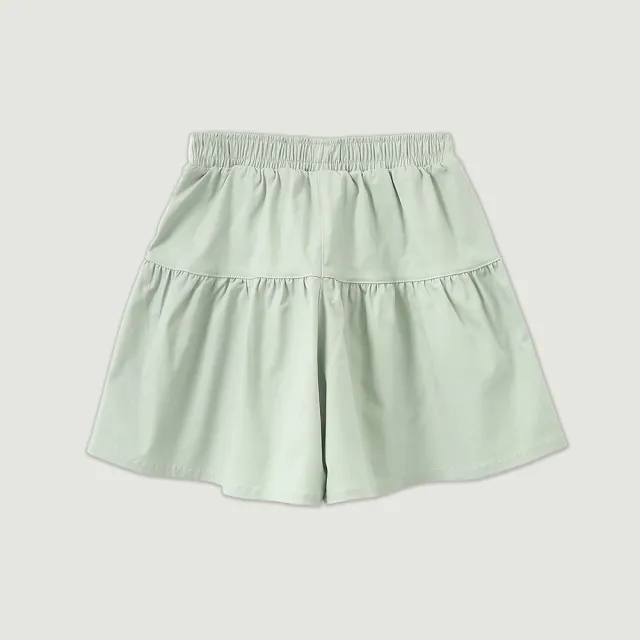 【Hang Ten】女童-鬆緊腰頭造型褲裙(淺綠)