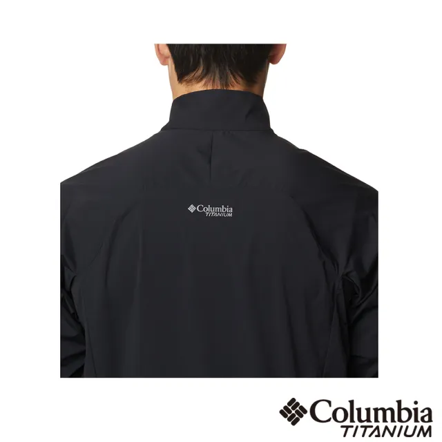 【Columbia 哥倫比亞 官方旗艦】男款- 鈦 Omni-Shield 防潑半開襟長袖上衣-黑色(UAE19020BK / 2023年春夏)