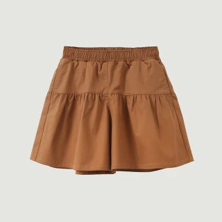 【Hang Ten】女童-鬆緊腰頭造型褲裙(棕)