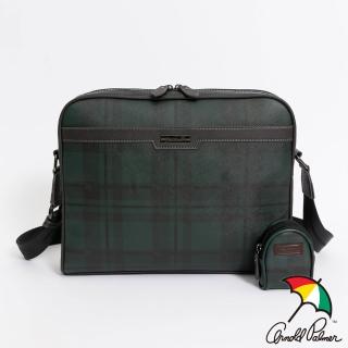 【Arnold Palmer 雨傘】斜揹包-大 Profound系列(綠色)