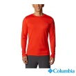 【Columbia 哥倫比亞 官方旗艦】男款- UPF30涼感快排長袖上衣-橘紅(UAE60830AH / 2023年春夏)