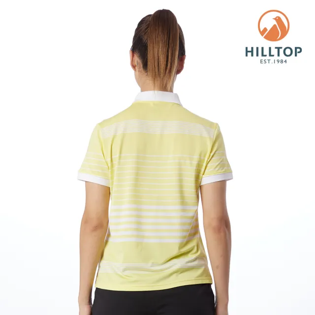 【Hilltop 山頂鳥】條紋ZISOFIT POLO衫 女款 黃｜PS14XFJ2ECIW