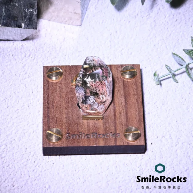 【SmileRocks 石麥】四季幽靈隨形冰塊 3.6x2.2x1.2cm(彩幽靈水晶 附SmilePad Stand 6X6底板)