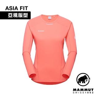 【Mammut 長毛象官方直營】Aenergy FL Longsleeve AF W 輕量抗菌長袖排汗衣 櫻花鮭粉 女款 #1016-01360