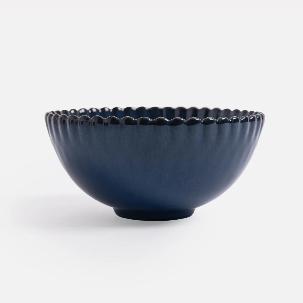 【HOLA】璞日麵碗16cm-藍染藍