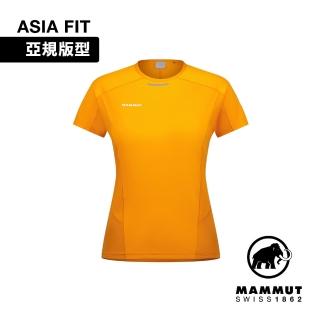 【Mammut 長毛象官方直營】Aenergy FL T-Shirt AF W 抗菌短袖排汗衣 柑桔橘 女款 #1017-04990